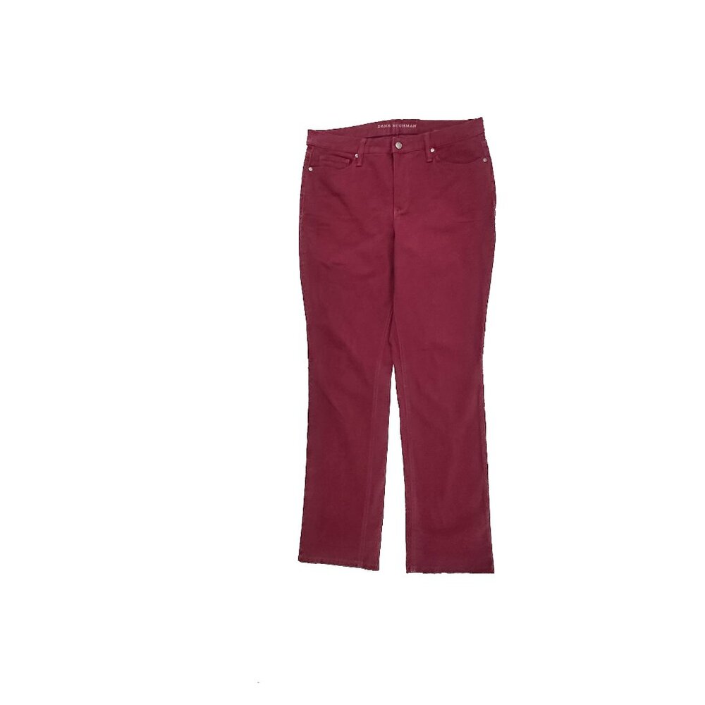 Dana Buchman Straight Leg‎ Women's size 10 Dark Red Burgundy Chino Pants